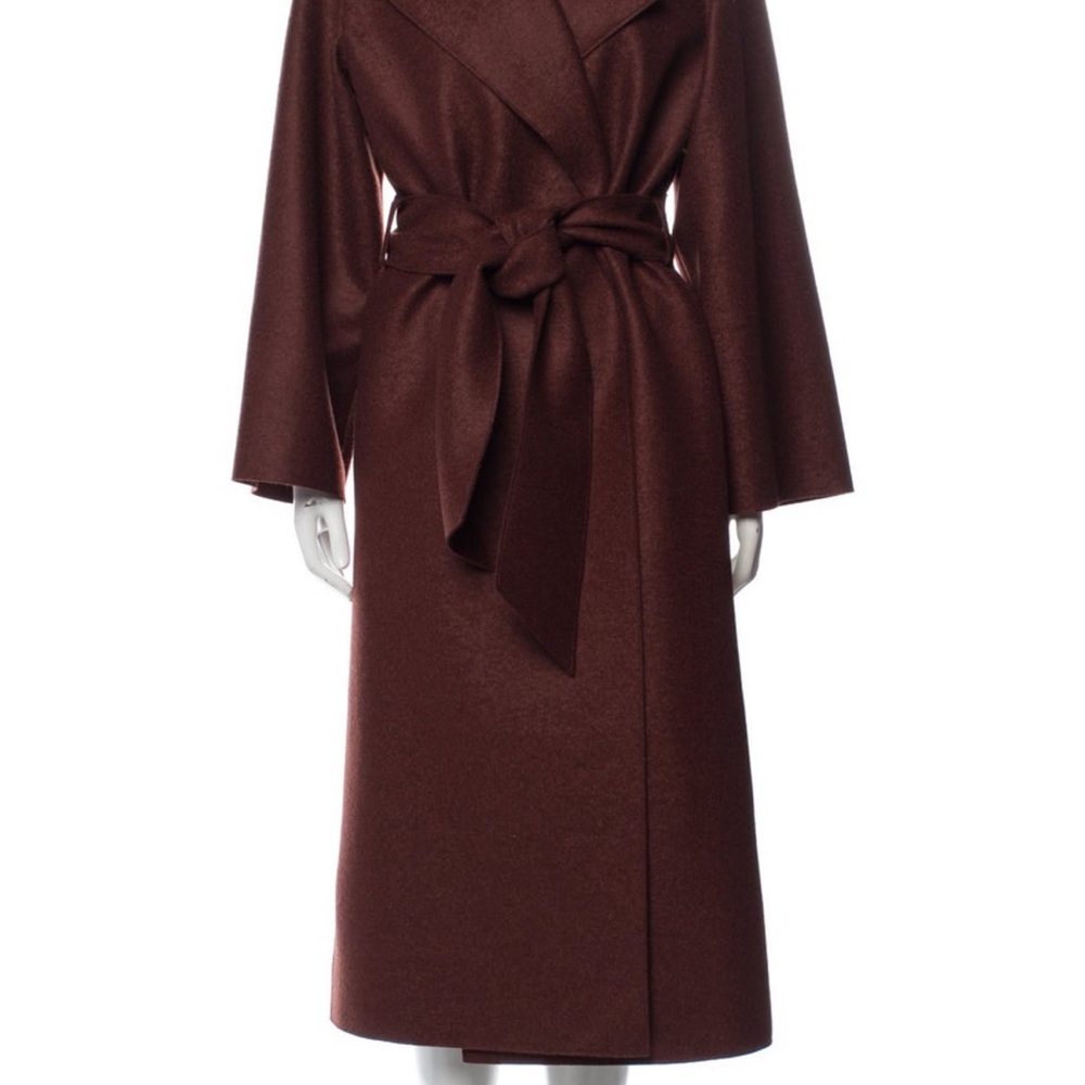 Harris Wharf London Belted Wool Coat - Cognac